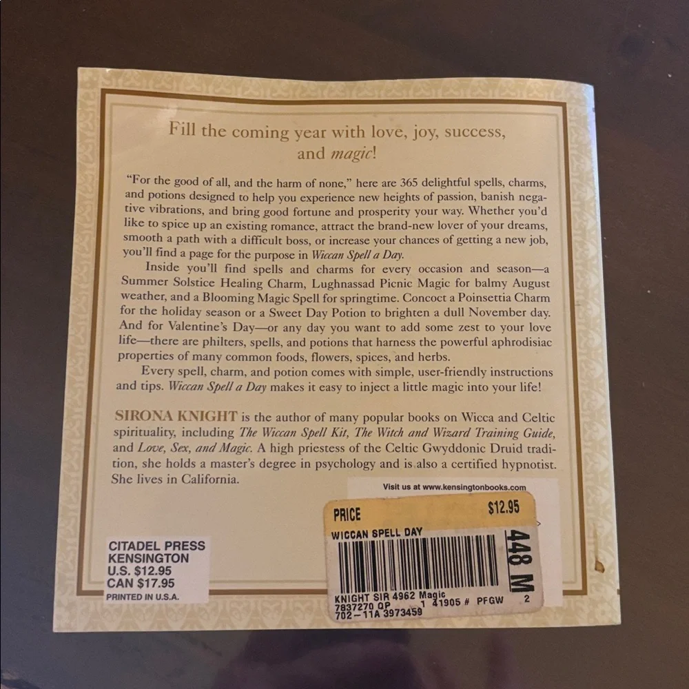 Wiccan Spell a Day Book - Picture 2 of 3